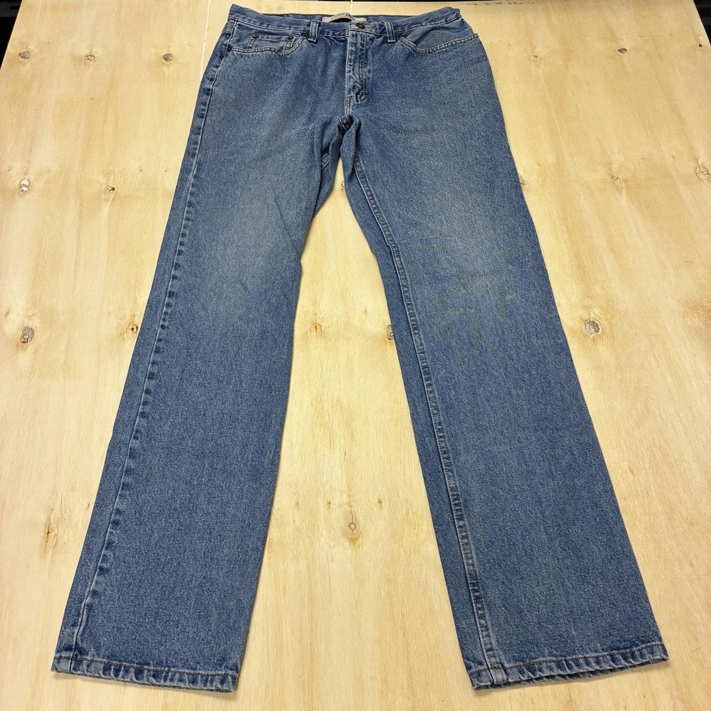 Y2K Skater Urban Up Jeans Mens 33x34 Medium Wash Blue Denim Regular Straight